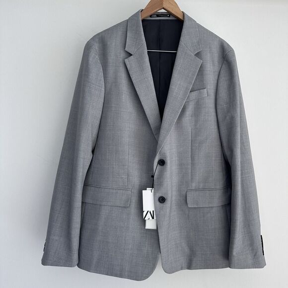 Zara Blazer Mens US 44 Sport Coat Regular Fit Suit Jacket Business